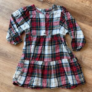 Plaid Long Sleeve Holiday Dress | size 10 / 12